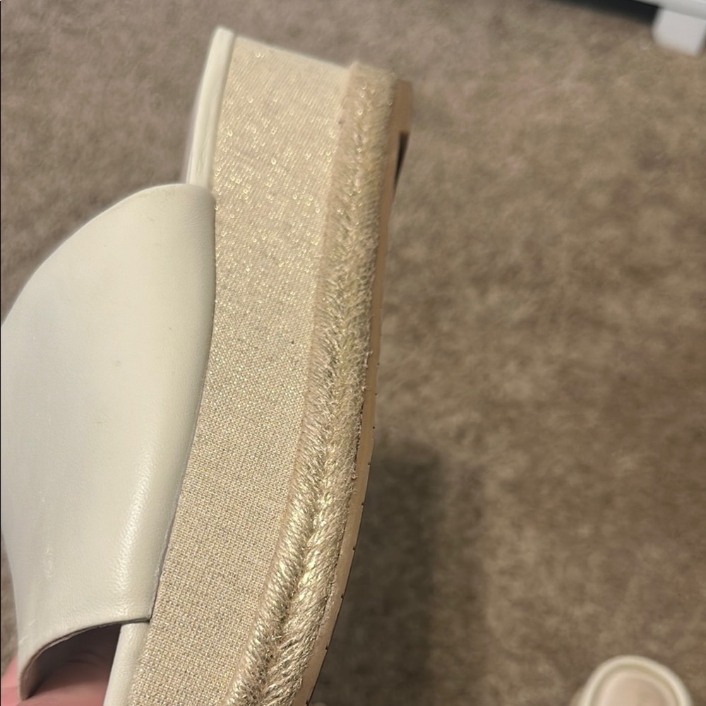 Cream Slide Sandals - Picture 6 of 7